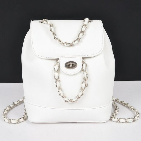 Faux Leather Flap Backpack - Picture 3 of 4